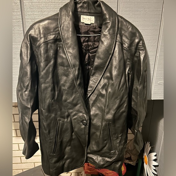 VINTAGE West Bay Sport leather Lamb Napa Leather Jacket Women’s Size Medium - Picture 1 of 15